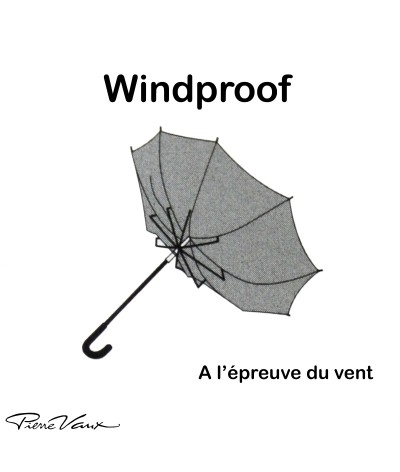 →  "Mini automatic" Umbrella - Black - By the French Umbrella Manufacturer Maison Pierre Vaux