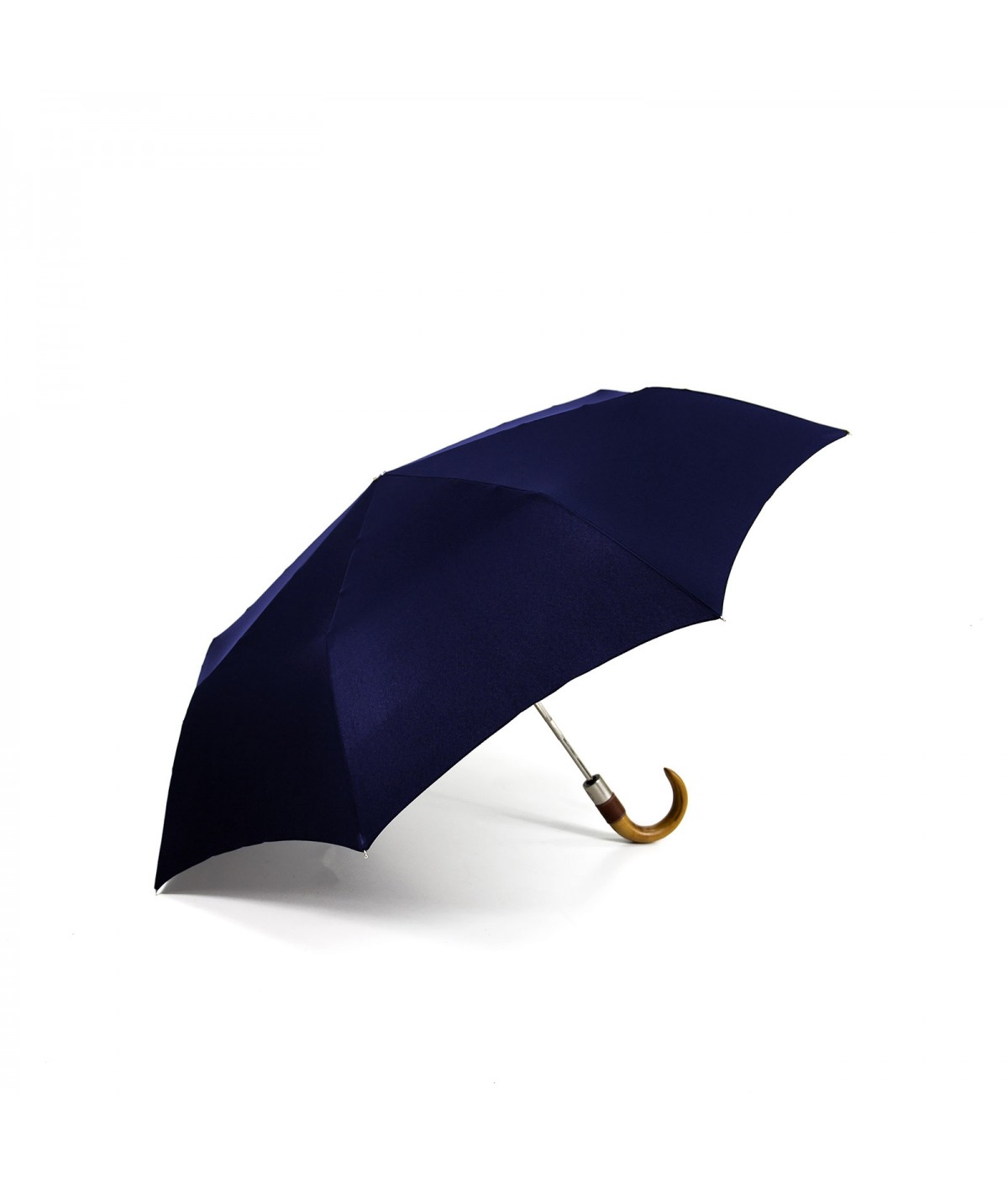 → Longchamp - "Men's Umbrella" Navy - Mini Automatic - by the French Umbrellas Manufacturer Maison Pierre Vaux