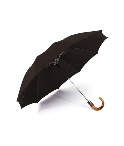 → Longchamp - Parapluie "Top Automatique" - Chocolat - Confection par Maison Pierre Vaux