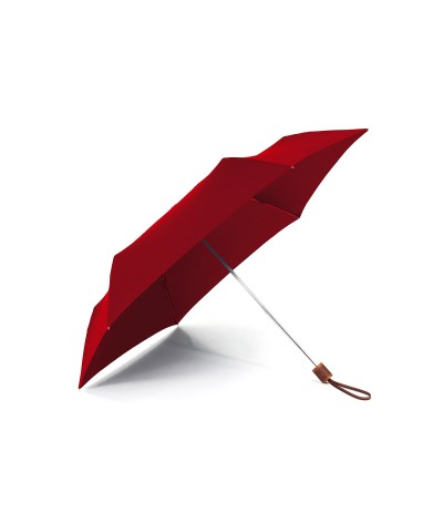 → Longchamp - "Micro Folding" Umbrella - Red in Exclusivity by the French Umbrellas Manufacturer Maison Pierre Vaux