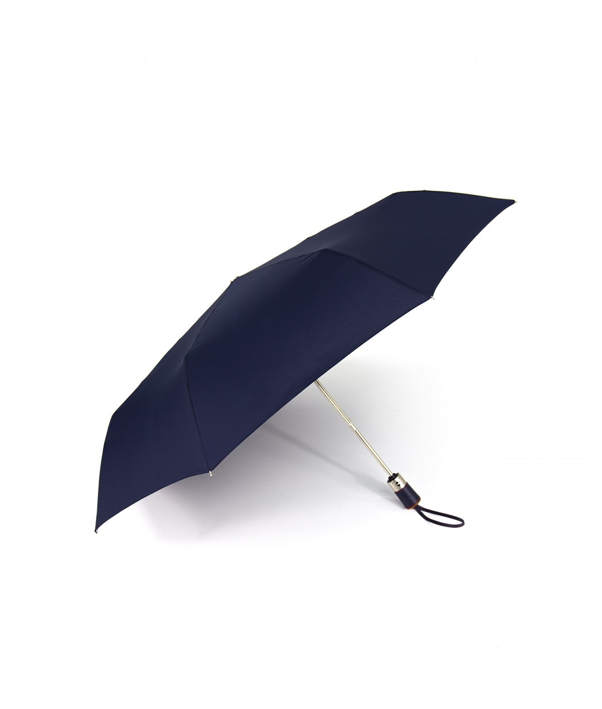→ Longchamp Umbrella "Club Folding" - Navy - Automatic Opening/Closing by the French Umbrella Manufacturer Maison Pierre Vaux