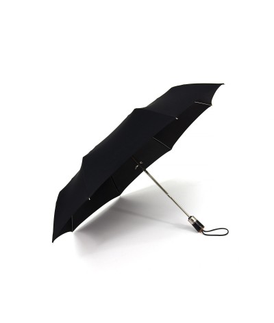→ Longchamp Umbrella "Club Folding" - Black - Automatic Opening/Closing by the French Umbrella Manufacturer Maison Pierre Vaux