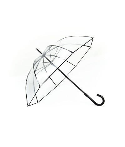 → Longchamp Parapluie "Transparent" - Noir- Confection par Maison Pierre Vaux