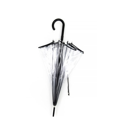 → Longchamp Parapluie "Transparent" - Noir- Confection par Maison Pierre Vaux