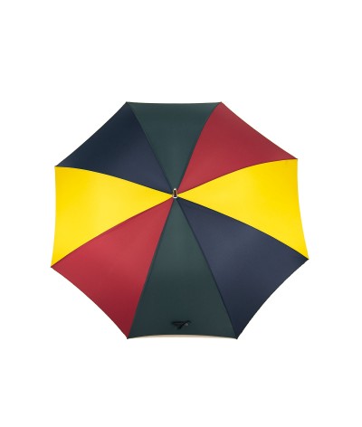 →  Longchamp Umbrella - "Golf" Multi Red - Long manual by the French Umbrellas Manufacturer Maison Pierre Vaux