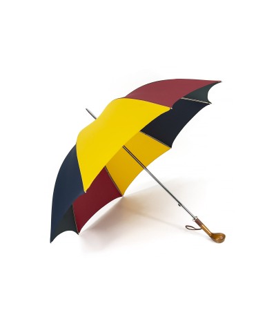 →  Longchamp Umbrella - "Golf" Multi Red - Long manual by the French Umbrellas Manufacturer Maison Pierre Vaux