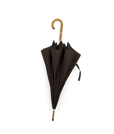 → Umbrella-Parasol - "The Plains" - Chacolate - Long manual - Umbrella Manufacturer Maison Pierre Vaux