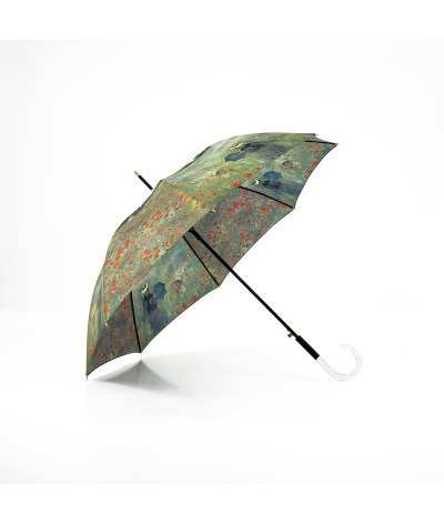 → "The walk lady with a parasol" by Monet Umbrella - Long automatic - French Manufacturer Maison Pierre Vaux