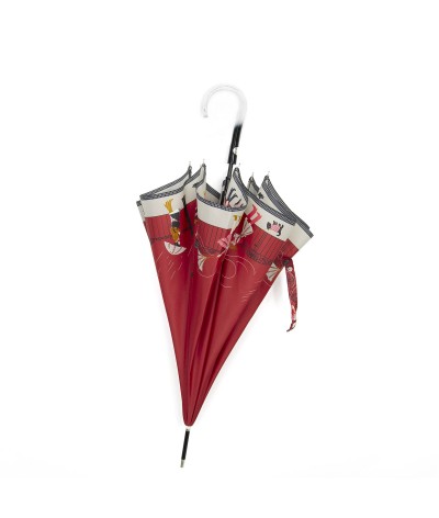 → Parapluie "Tempête" - Rouge -  Parapluie Solide et Résistant