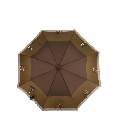 → "Fashion Chic" Umbrella - Brown - Long automatic -  by the French Umbrella Manufacturer Maison Pierre Vaux