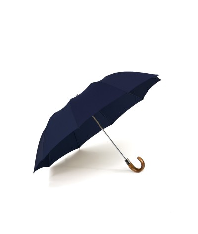 → "The Practice & Chic" Umbrella - Automatic folding (10 ribs) - Navy - by the French Manufacturer Maison Pierre Vaux