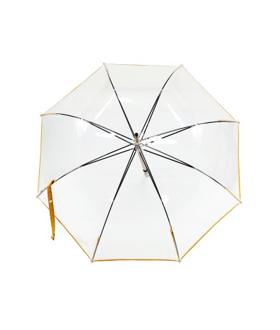 → Parapluie "Transparent Classique" - Jaune - Maison Pierre Vaux Fabricant Français