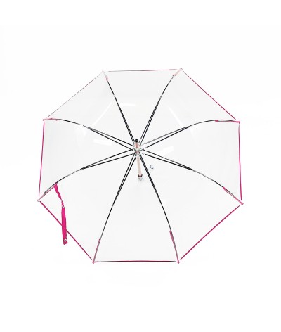 → Parapluie "Transparent Classique" - Fuchsia - Maison Pierre Vaux Fabricant Français