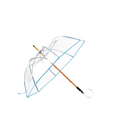 → Parapluie "Transparent Classique" - Bleu Clair - Maison Pierre Vaux Fabricant Français