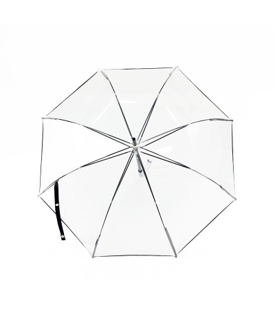 → Parapluie "Transparent Classique" - Noir - Maison Pierre Vaux Fabricant Français