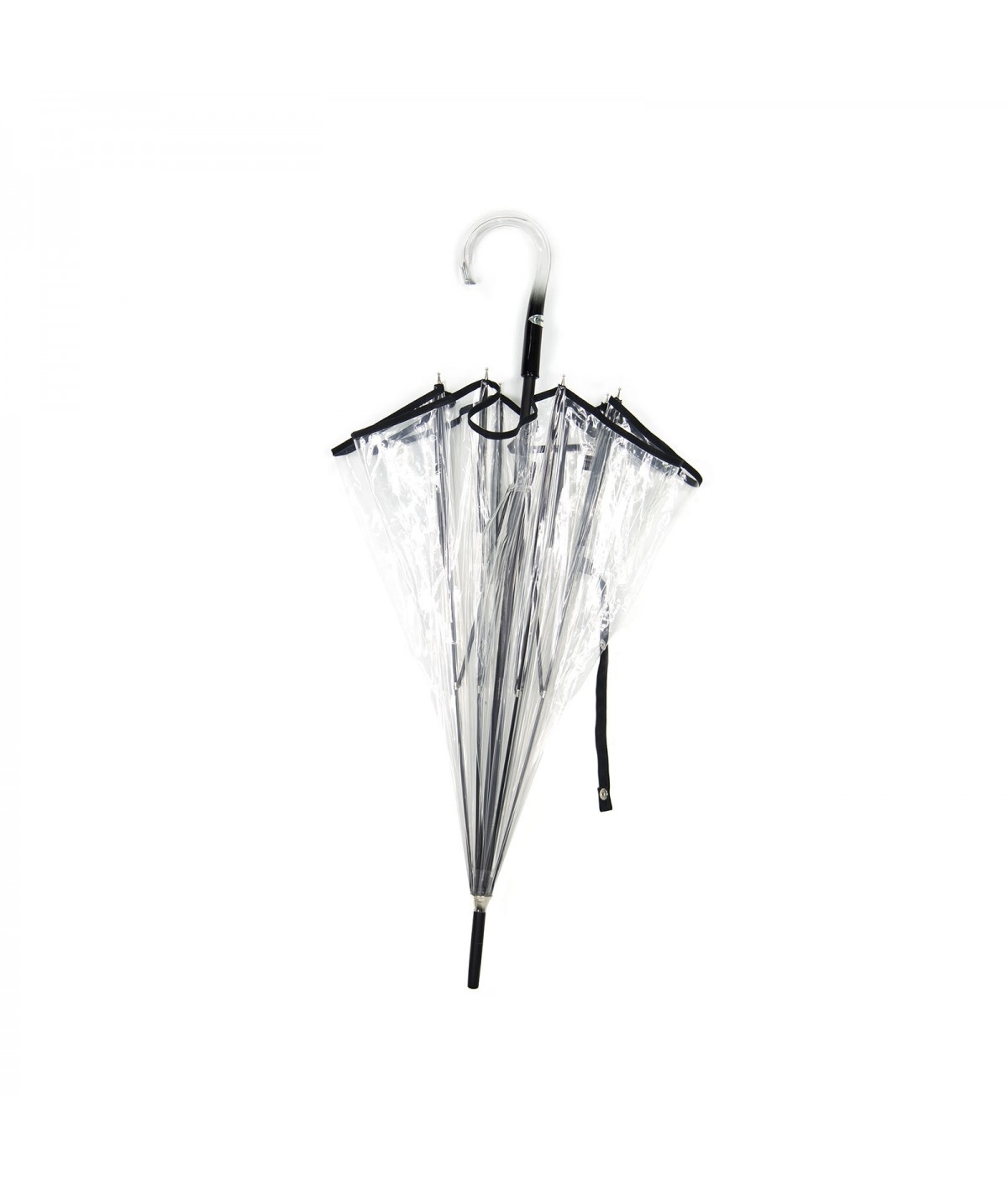 Parapluie Transparent Cloche Pierre Vaux - Ganse Noire, Made In France - Neuf Avec étiquettes