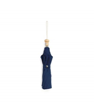 → Parasol "Folding Light Cotton" - Navy handcrafted in France By the French Umbrellas Manufacturer Maison Pierre Vaux