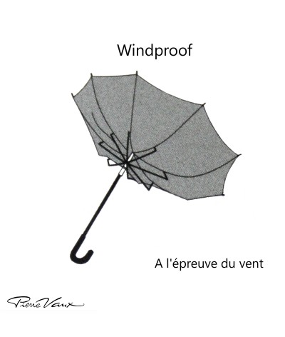 → "Mini manual" Umbrella - Black - Luxury Umbrella Made in France by Maison Pierre Vaux