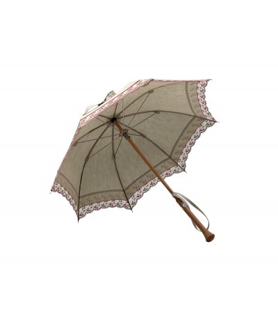 → Parasol "Small Flower" - Long Sun Umbrellas Handcrafted in France by the Umbrellas Manufacturer Maison Pierre Vaux