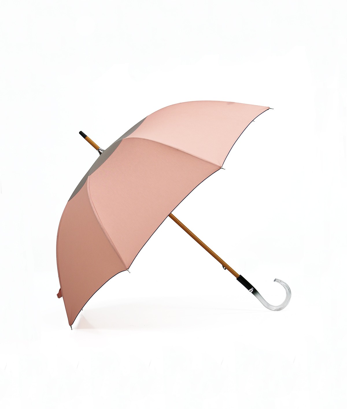 → Umbrella-Parasol - "The Tow Tones" - Hawthorn pink and Mastic - Long manual by Maison Pierre Vaux