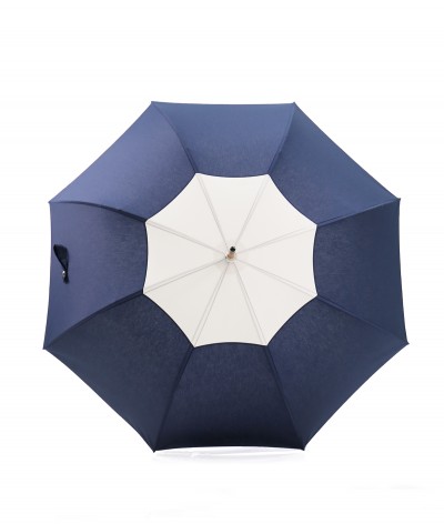 → Parapluie-Ombrelle - Série Limitée "Les Bicolors" - Marine et Beige - Fabrication Made in France