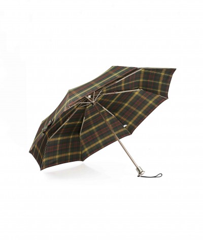 Parapluie femme mini pliant inversé manuel bleu marine & beige