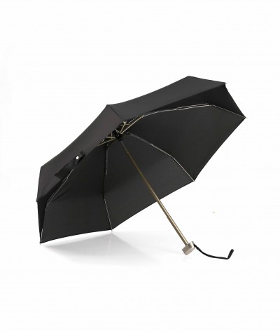 →  "The Little Pocket" Umbrella - Micro manual flat umbrella - Black - Made in  France