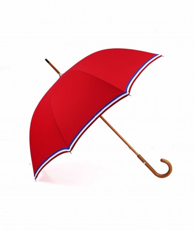 → "The Made in France" Umbrella - Red - Long manual - Handcrafted in France by Maison Pierre Vaux