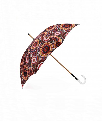 → Parapluie Satin Imprimé Fantaisie - Long Manuel N°4 - Made in France par Maison Pierre Vaux Fabricant Français de Parapluie
