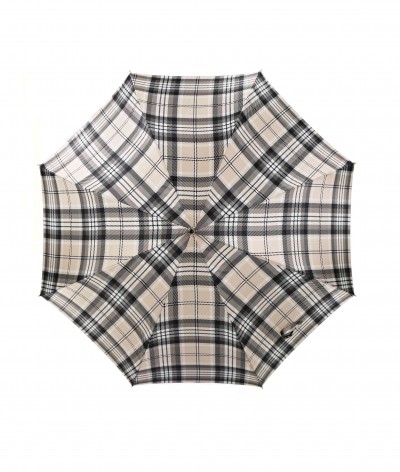 → Fancy Printed Satin Umbrella - Long Manual N°8 - Made in France by Maison Pierre Vaux French Umbrella Manufacturer