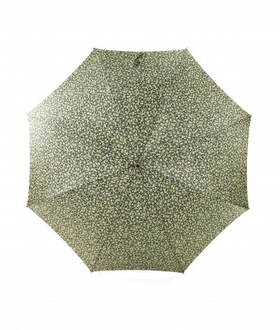 → Fancy Printed Satin Umbrella - Long Manual N°22 - Made in France by Maison Pierre Vaux French Umbrella Manufacturer
