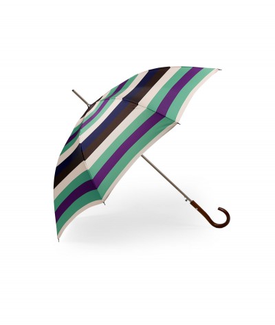 → Parapluie Satin Imprimé Fantaisie - Long Manuel N°3 - Made in France par Maison Pierre Vaux Fabricant Français de Parapluie