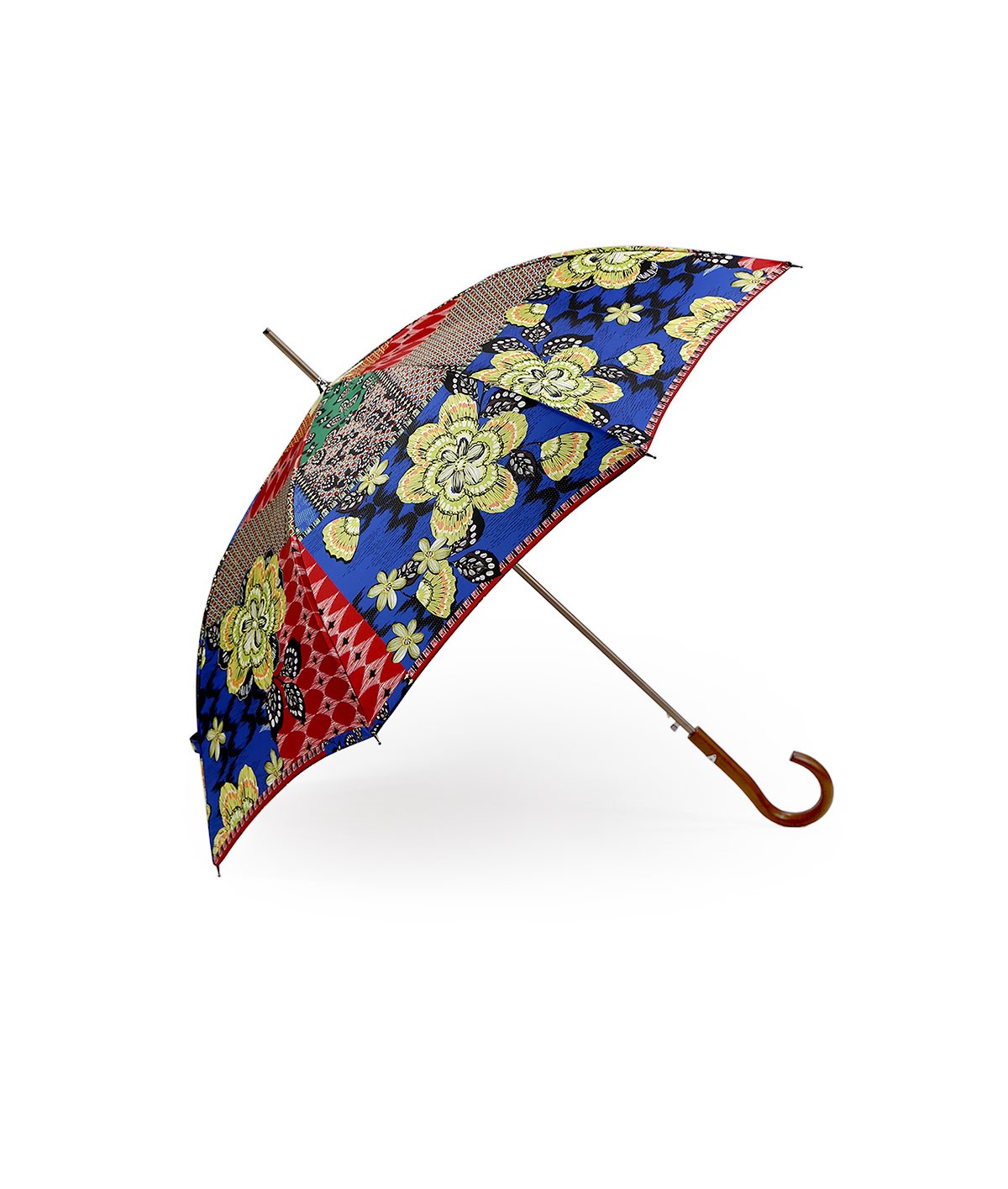 → Parapluie Satin Imprimé Fantaisie - Long Automatic N°5 - Made in France par Maison Pierre Vaux Fabricant Français de Parapluie