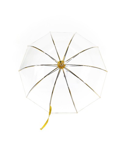 → Parapluie Cloche Transparent - Jaune - Fabrication Française