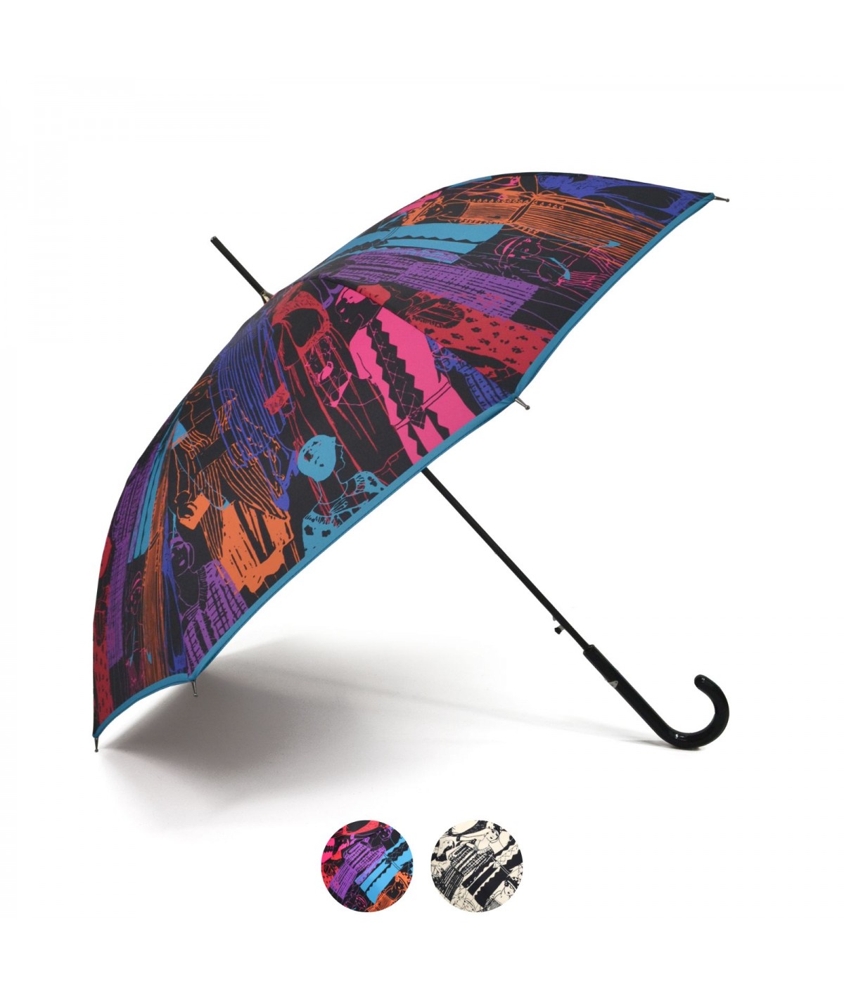 → Parapluie "Long Automatique" - Les Graphiques - Parapluie Long automatique résistant et design