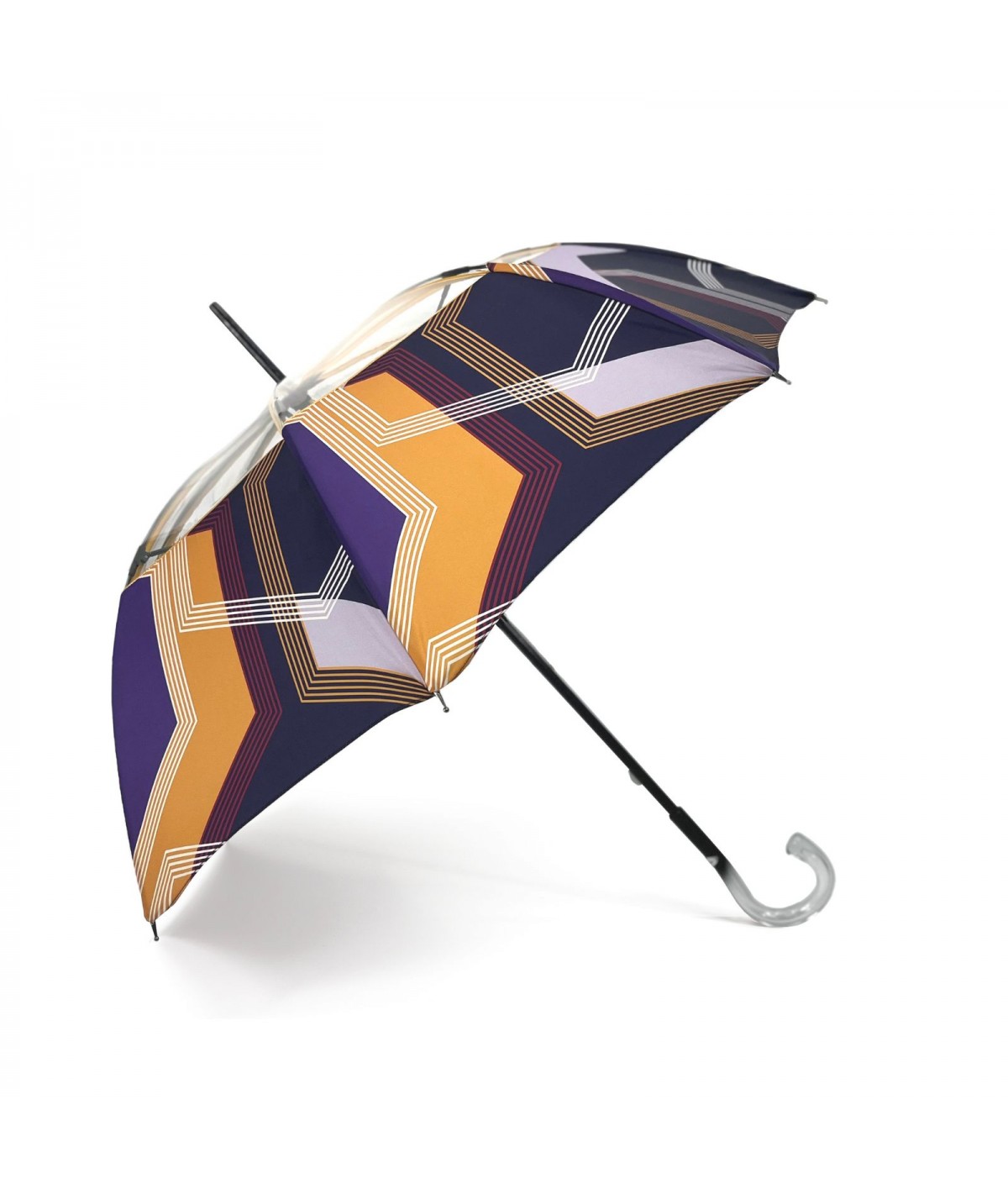 →  Parapluie "Cloche Imprimé et Transparent" - Parapluie Made in France par Maison Pierre Vaux